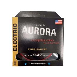 Cuerdas guitarra eléctrica Aurora Electric Red 9-42