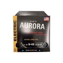 Cuerdas guitarra eléctrica Aurora Electric Clearcoat 9-42
