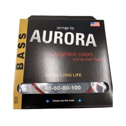 Juego de cuerdas Aurora Bass Red 40-100