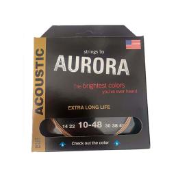 Juego de cuerdas Aurora Acoustic Clearcoat 10-48
