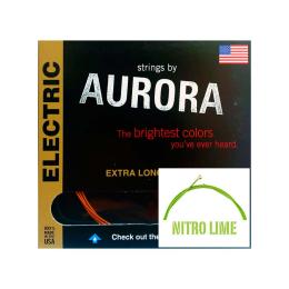 Cuerdas guitarra eléctrica Aurora Electric Nitro Lime 11-50