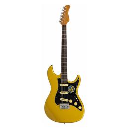 Guitarra eléctrica tipo Strato Sire Larry Carlton S7 New Gen RW Metallic Gold