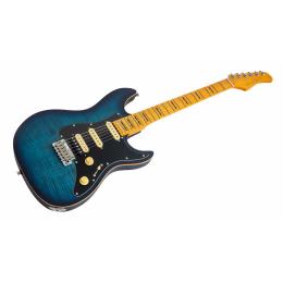Guitarra eléctrica Sire Larry Carlton S7 FM New Gen Transparent Blue