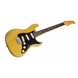 Guitarra eléctrica tipo Strato Sire Larry Carlton S3 New Gen Metallic Gold