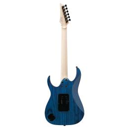 Guitarra eléctrica serie Prestige Ibanez RG653DX-TDF Transparent Deep Blue Flat