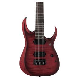 Guitarra eléctrica 7 cuerdas Ibanez RGD721FA-WUF Stained Wine Red Burst Flat