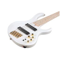 Bajo de 5 cuerdas multiescala Ibanez BTB605MLM-PWM Pearl White Matte