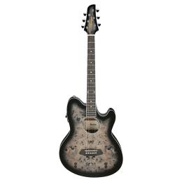 Guitarra electroacústica Ibanez TCY10PA-BKB Transparent Brown Black Burst High Gloss