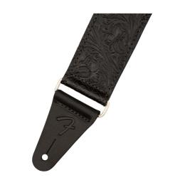 Correa para instrumento Fender Tooled Leather Guitar Strap Black  2