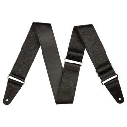 Correa para instrumento Fender Tooled Leather Guitar Strap Black  2