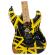 Guitarra eléctrica EVH Limited Ed Striped Series Frankie MN BLK/YLW