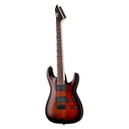 Guitarra eléctrica LTD MH-200QM HT Dark Brown Sunburst