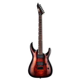 Guitarra eléctrica LTD MH-200QM HT Dark Brown Sunburst