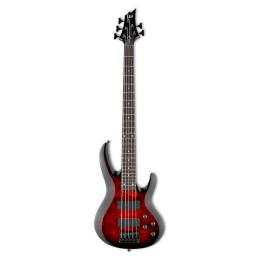 Bajo eléctrico LTD B-205DX Red Burst de cinco cuerdas