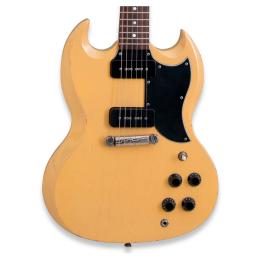 Guitarra eléctrica boutique Maybach Albatroz ’65-2 P90 TV Yellow