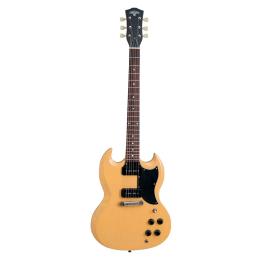 Guitarra eléctrica boutique Maybach Albatroz ’65-2 P90 TV Yellow