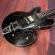 Guitarra eléctrica semi hollow Maybach Capitol '59 Bigsby Solid Black Gloss