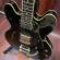 Guitarra eléctrica semi hollow Maybach Capitol '59 Bigsby Solid Black Gloss