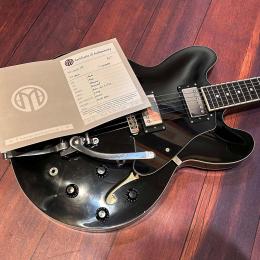 Guitarra eléctrica semi hollow Maybach Capitol '59 Bigsby Solid Black Gloss
