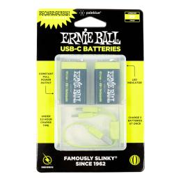 Baterías recargables Ernie Ball USB-C Rechargeable 9V Battery Pack