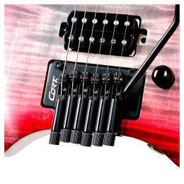 Guitarra eléctrica headless Cort Space G6TR Semi Gloss Lava