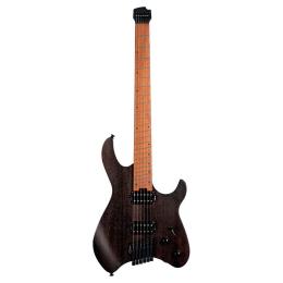 Guitarra sin clavijero Cort Space G6MS Semi Gloss Trans Black