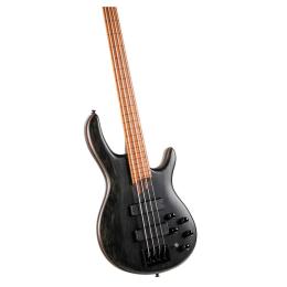 Bajo fretless Cort Artisan B4 Element FL Open Pore Trans Black