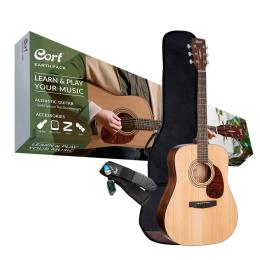 Guitarra acústica con accesorios Cort Earth Pack Open Pore