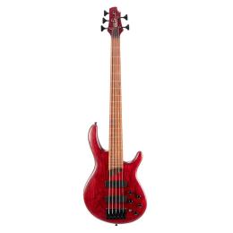 Bajo de cinco cuerdas Cort B5 Element Open Pore Burgundy Red