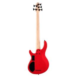Bajo eléctrico de 5 cuerdas Cort C5 Deluxe Candy Red