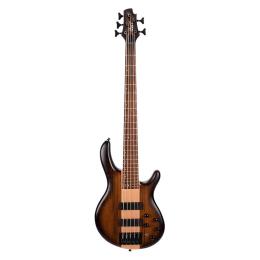 Bajo eléctrico de 5 cuerdas Cort C5 Plus OVMH Antique Brown Burst
