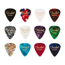 Púas guitarra Fender 351 Shape Medium Celluloid Medley - 12 Pack