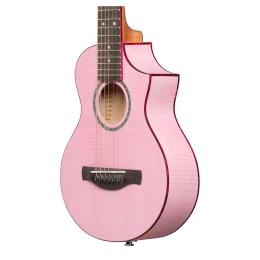 Guitarra piccolo electrificada Ibanez EWP17M2E Strawberry Milk