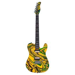 Guitarra eléctrica Sire Larry Carlton T7 Swirl Yellow Swirl
