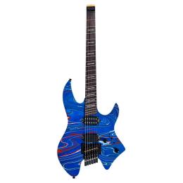 Guitarra eléctrica Sire Larry Carlton X6 6-String Headless Blue Swirl