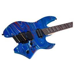 Guitarra eléctrica Sire Larry Carlton X6 6-String Headless Blue Swirl