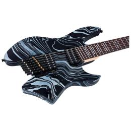 Guitarra eléctrica Sire Larry Carlton X6 7-String Headless Black Swirl