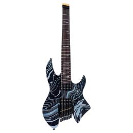 Guitarra eléctrica Sire Larry Carlton X6 7-String Headless Black Swirl