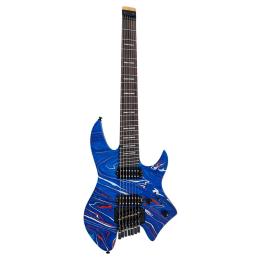Guitarra eléctrica 7 cuerdas Sire Larry Carlton X6 7-String Headless Blue Swirl