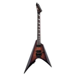 Guitarra eléctrica LTD Arrow QM Dark Brown Burst