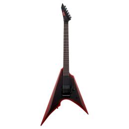 Guitarra eléctrica LTD Arrow Black Metal II Black Red Burst Satin