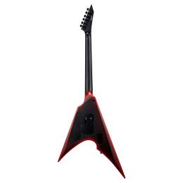 Guitarra eléctrica LTD Arrow Black Metal II Black Red Burst Satin