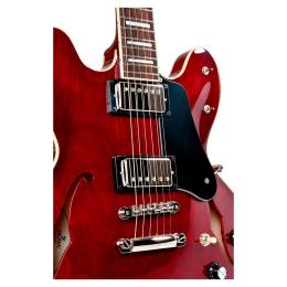 Guitarra eléctrica Sigma HBA-102H-TR Transparent Cherry Red