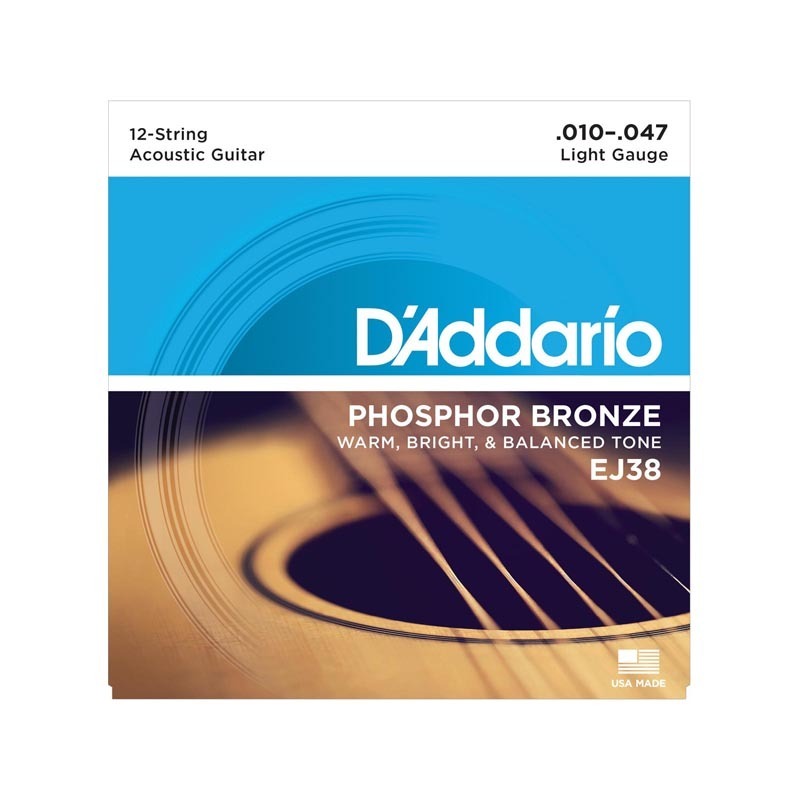 D'Addario EJ38 Phosphor Bronze Light 12 String