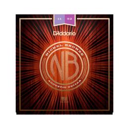 D'Addario NB1152 Custom Light - Juego de cuerdas guitarra acústica