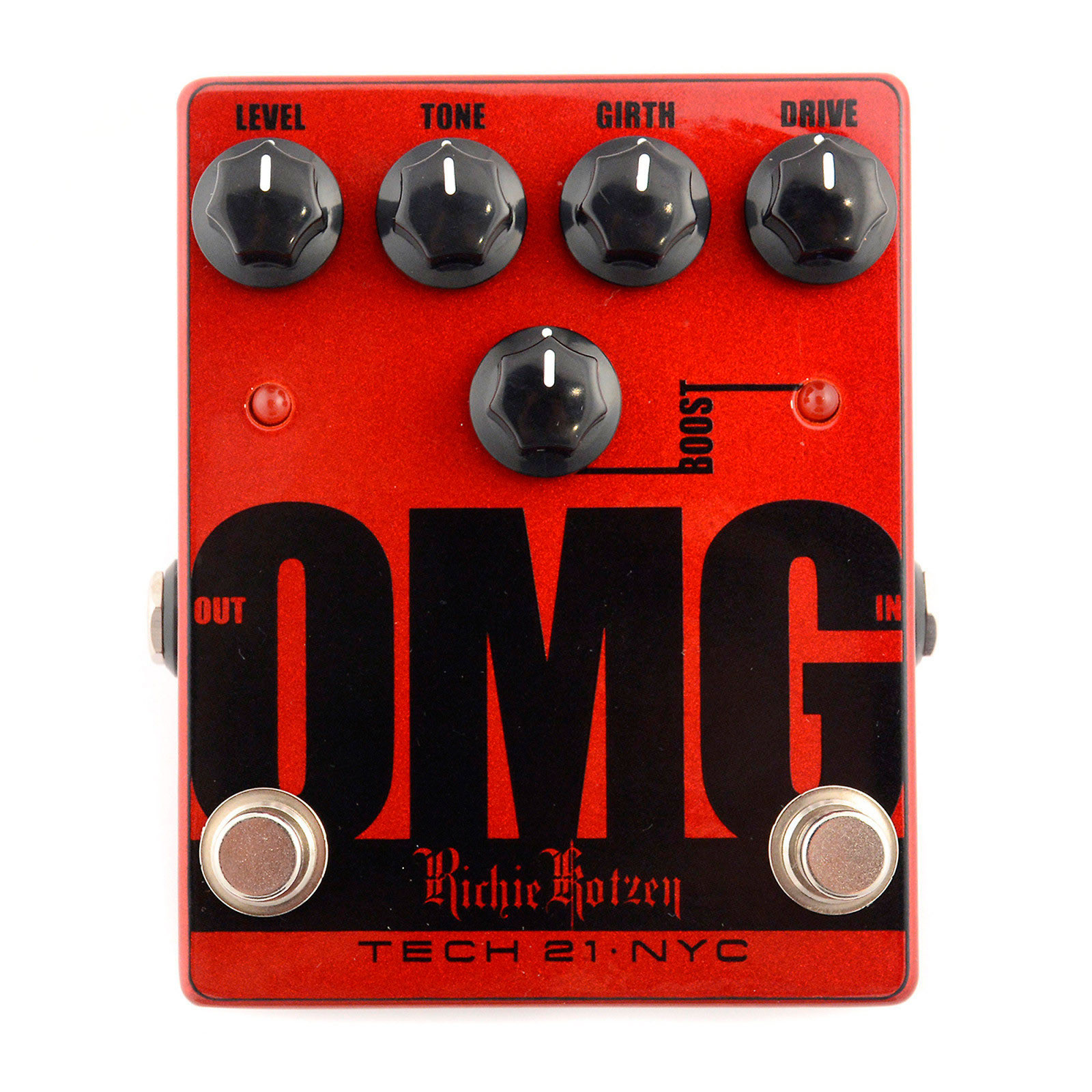 Pedal overdrive para guitarra Richie Kotzen Tech 21 OMG