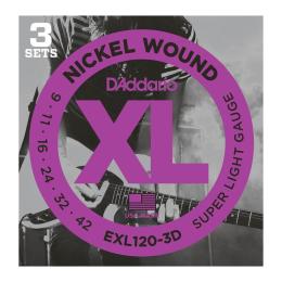 D'Addario EXL120-3D (Pack 3 juegos)