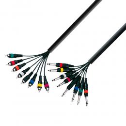 Adam Hall K3 L8 PC 0500 - Manguera multipar Jack/RCA