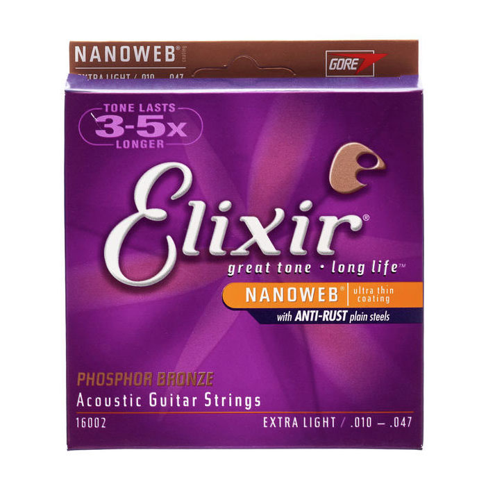 Elixir Nanoweb Extra Light Phospor Bronze - Cuerdas acústica